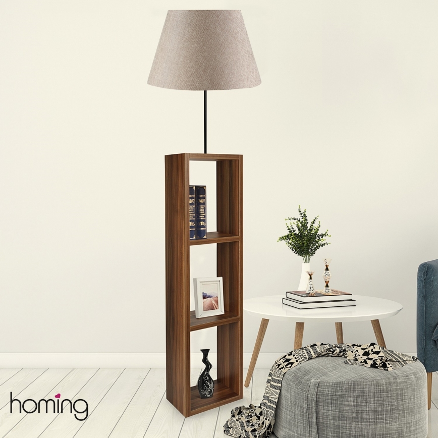 Lampă de podea AYD 1xE27/40W/230V maro/gri