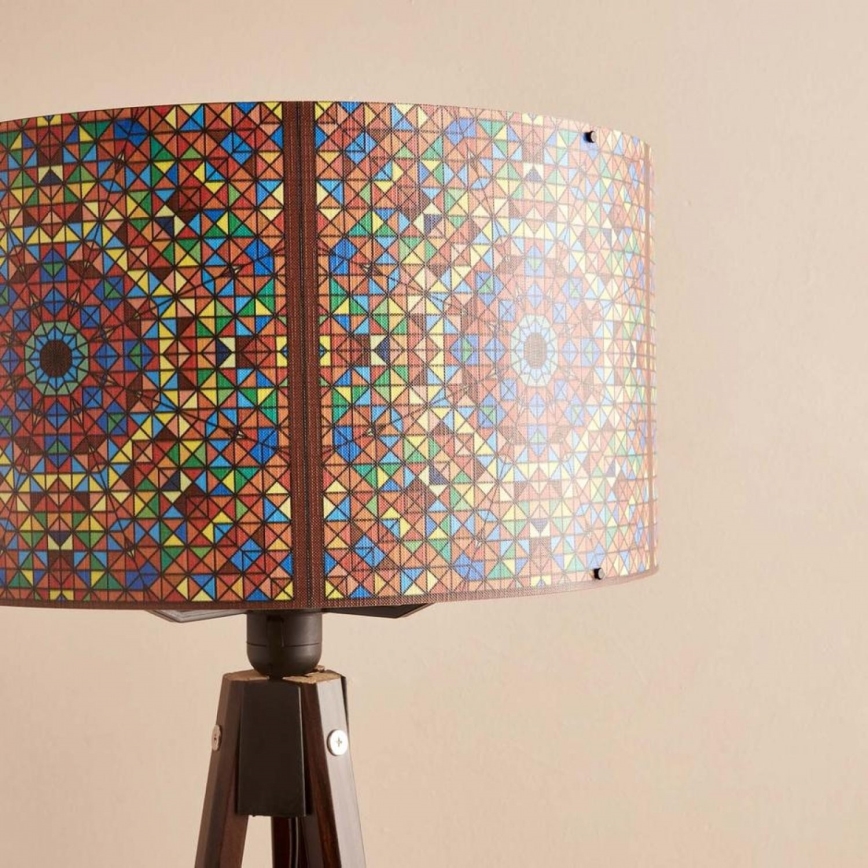 Lampă de podea AYD 1xE27/40W/230V maro/multicolor