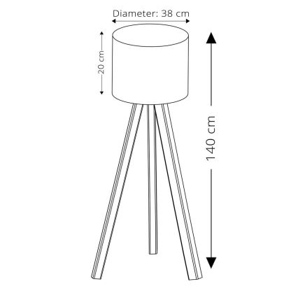 Lampă de podea AYD 1xE27/40W/230V roz/maro