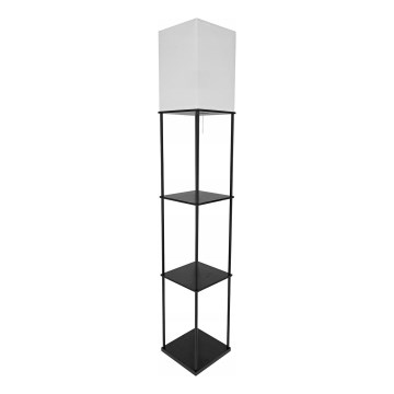 Lampă de podea cu polițe 1xE27/40W/230V 160 cm neagră/albă
