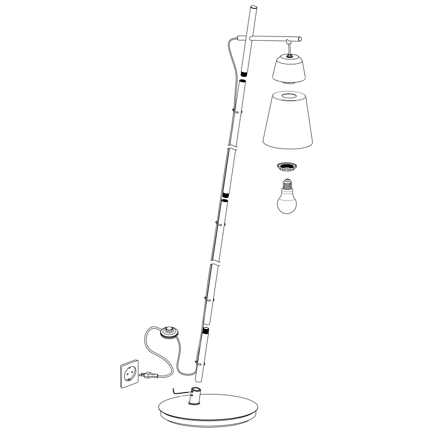 Lampă de podea Eglo CANTERRAS 99547, 1x E27, 40W, 230V