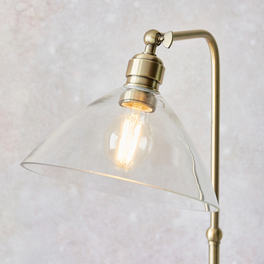 Lampă de podea Endon 107609 - 1xE27/10W/230V, finisaj din alamă