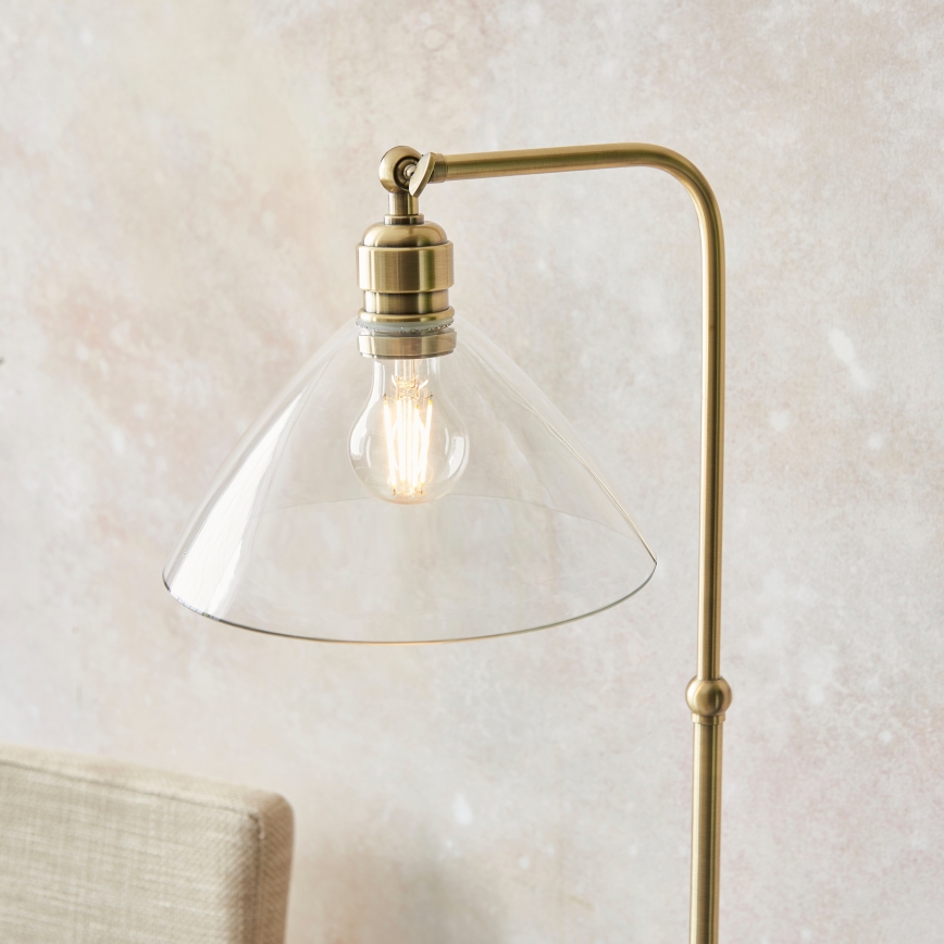Lampă de podea Endon 107609 - 1xE27/10W/230V, finisaj din alamă