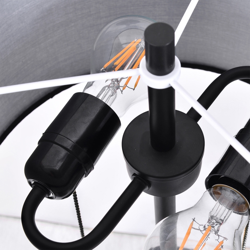 Lampă de podea FOGO 2xE27/15W/230V negru