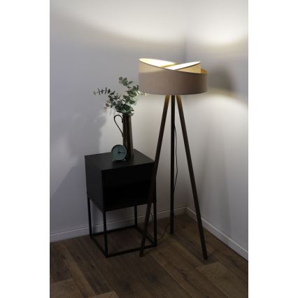 Lampă de podea GALAXY 1xE27/60W/230V bej/wenge
