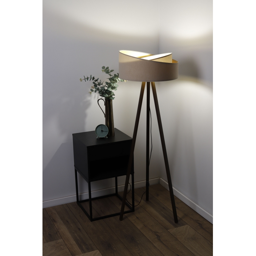 Lampă de podea GALAXY 1xE27/60W/230V bej/wenge