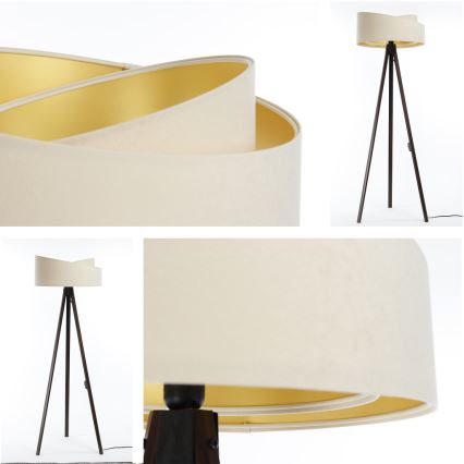 Lampă de podea GALAXY 1xE27/60W/230V crem/wenge