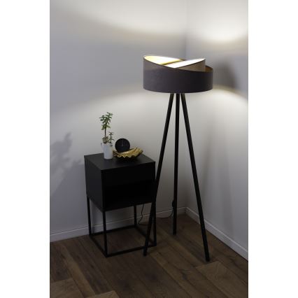 Lampă de podea GALAXY 1xE27/60W/230V gri/crem/wenge