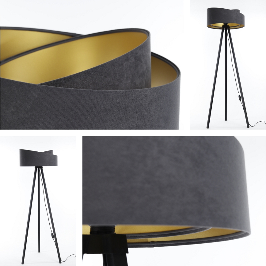 Lampă de podea GALAXY 1xE27/60W/230V gri/wenge