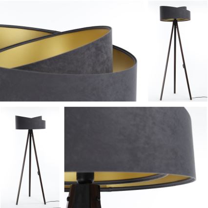 Lampă de podea GALAXY 1xE27/60W/230V gri/wenge