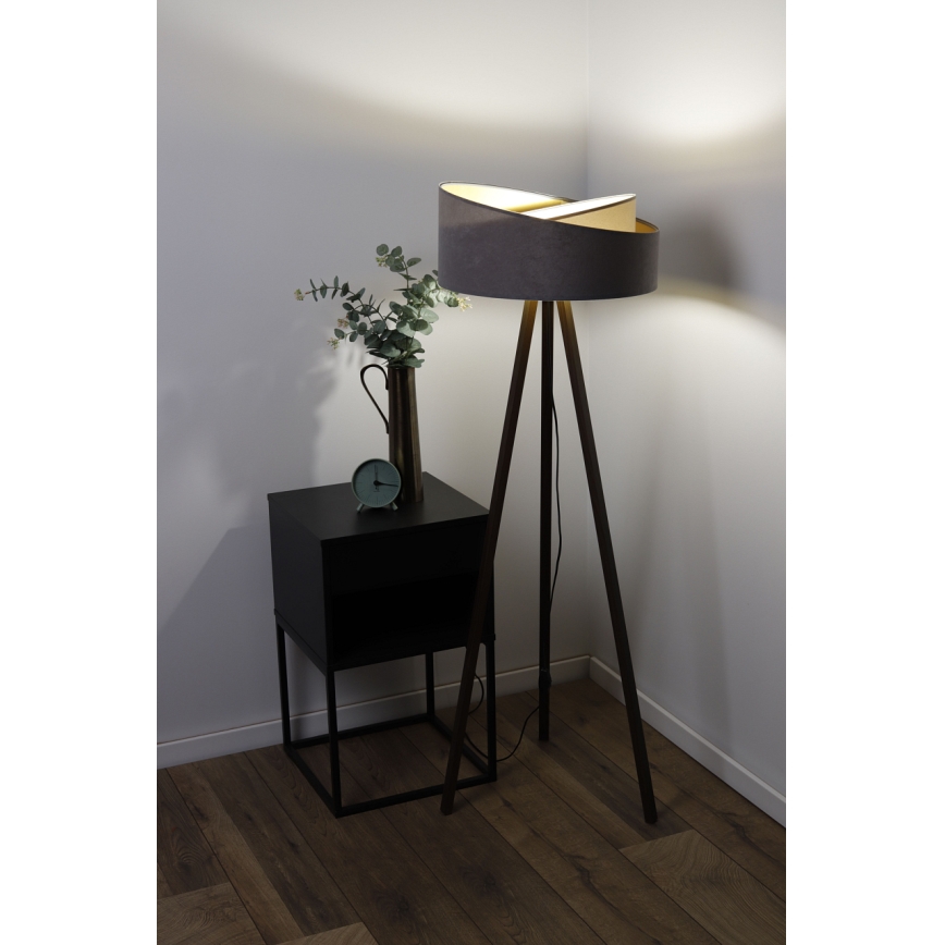 Lampă de podea GALAXY 1xE27/60W/230V gri/wenge