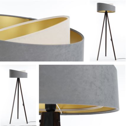 Lampă de podea GALAXY 1xE27/60W/230V gri/wenge