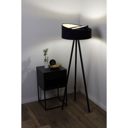 Lampă de podea GALAXY 1xE27/60W/230V negru/wenge