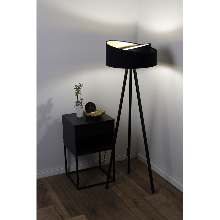 Lampă de podea GALAXY 1xE27/60W/230V negru/wenge
