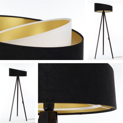 Lampă de podea GALAXY 1xE27/60W/230V negru/wenge