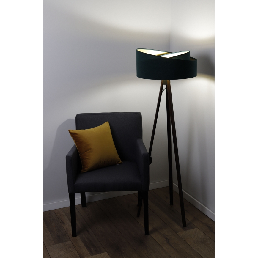Lampă de podea GALAXY 1xE27/60W/230V verde/wenge