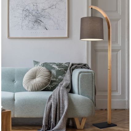 Lampă de podea HANA 1xE27/40W/230V maro