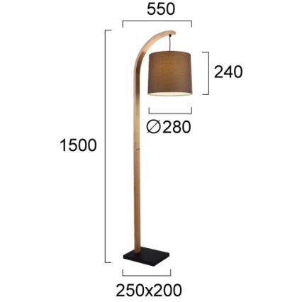 Lampă de podea HANA 1xE27/40W/230V maro