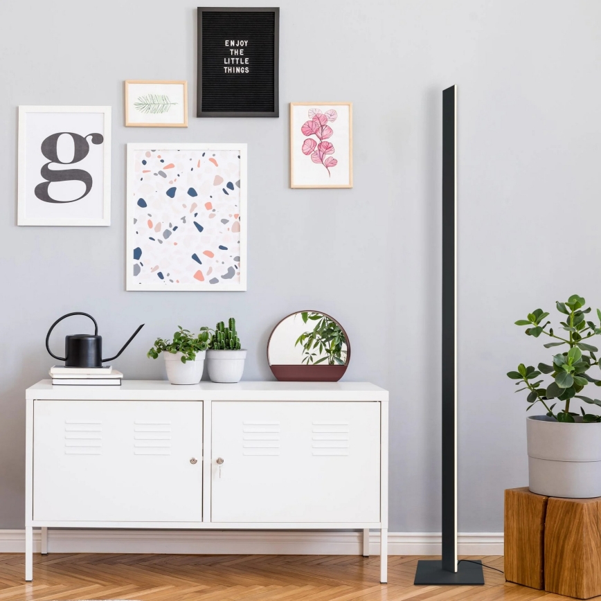 Lampă de podea LED BERNADETTA, 28 W, 230 V, 4000 K, neagră