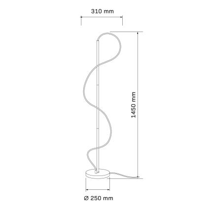 Lampă de podea LED EMMA LED/24W/230V, aurie
