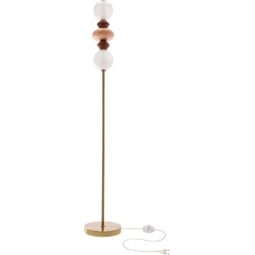 Lampă de podea LED FLORES LED/15W/230V auriu/portocaliu/maro