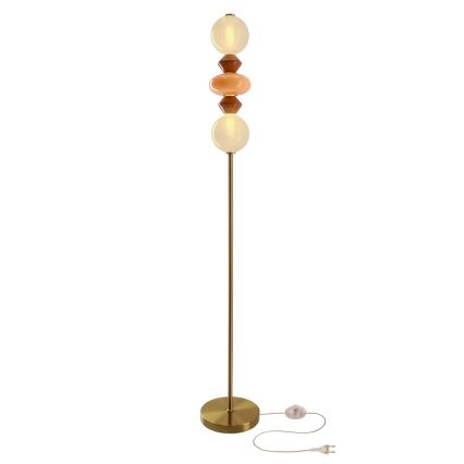 Lampă de podea LED FLORES LED/15W/230V auriu/portocaliu/maro