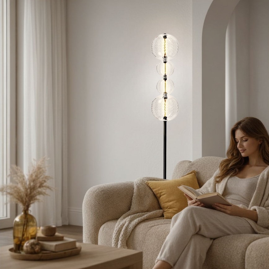 Lampă de podea LED PLAYA, 15W/230V, neagră