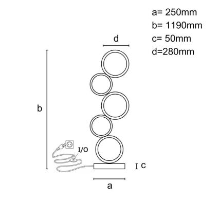 Lampă de podea LED reglabilă 85W, 230V, 3000-6500K, cu telecomandă