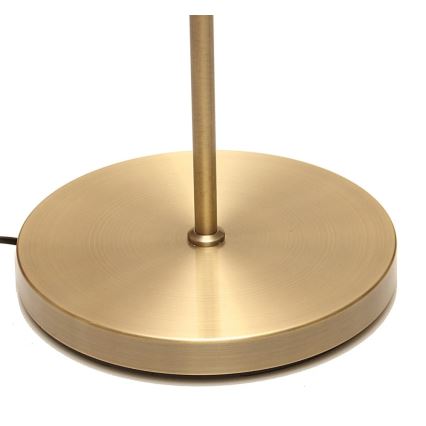 Lampă de podea LED NORA, dimabilă, LED/25W/230V 2200/3000/4000K + LED/5W 3000K, aurie, cu telecomandă