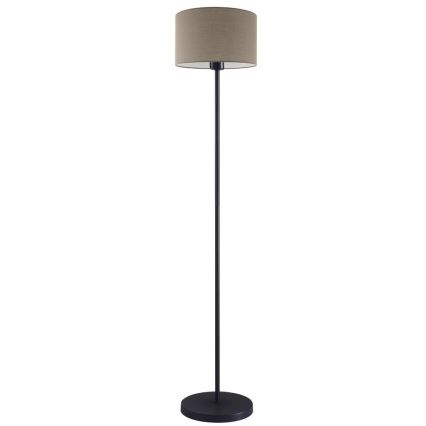 Lampă de podea LED TUNJA, 1x E27/20W/230V, Ø 30 cm, negru/taupe