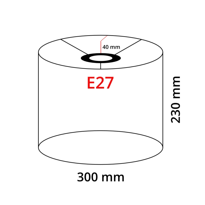 Lampă de podea LED TUNJA, 1xE27/20W/230V, Ø 30 cm, auriu/alb