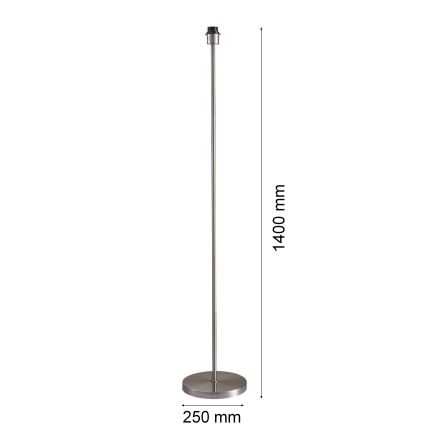 Lampă de podea LED TUNJA 1xE27/20W/230V Ø 30 cm crom mat/maro