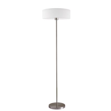 Lampă de podea LED TUNJA 1xE27/20W/230V Ø 38 cm crom mat/alb