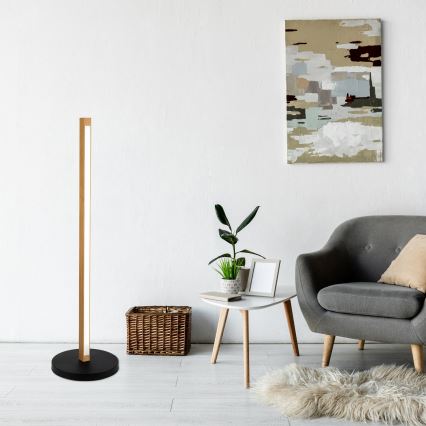 Lampă de podea LED VERDE LED/18W/230V 3000K stejar/negru