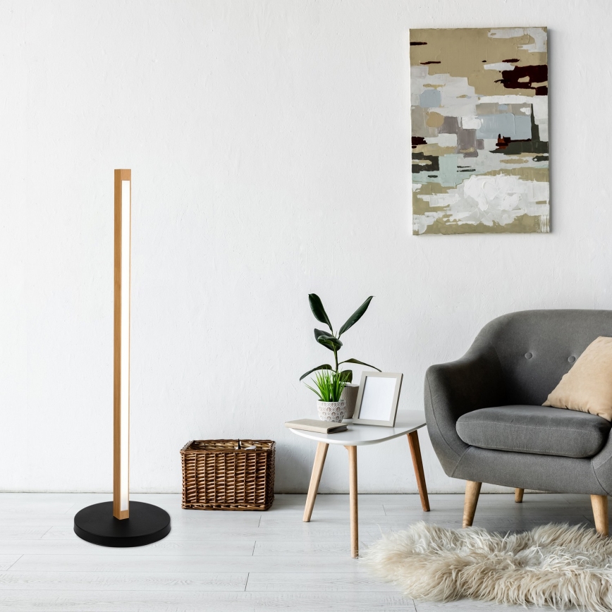 Lampă de podea LED VERDE LED/18W/230V 3000K stejar/negru