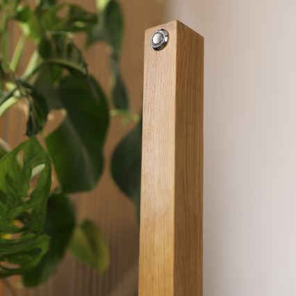 Lampă de podea LED VERDE LED/18W/230V 3000K stejar/negru