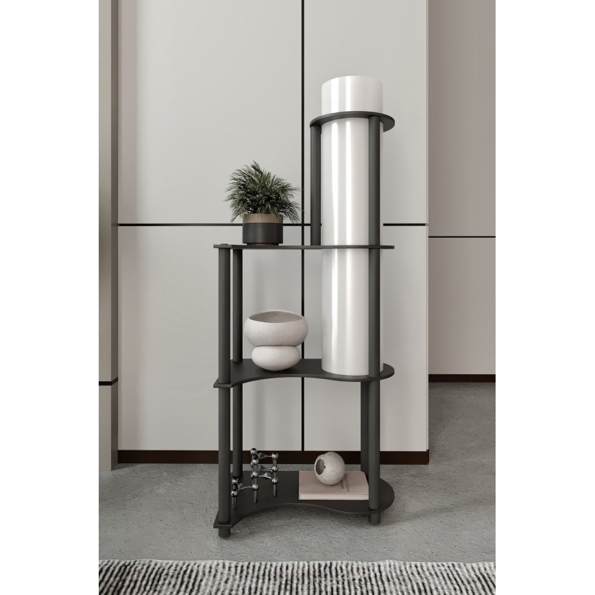 Lampă de podea NOTO cu polițe 1xE27/40W/230V, neagră