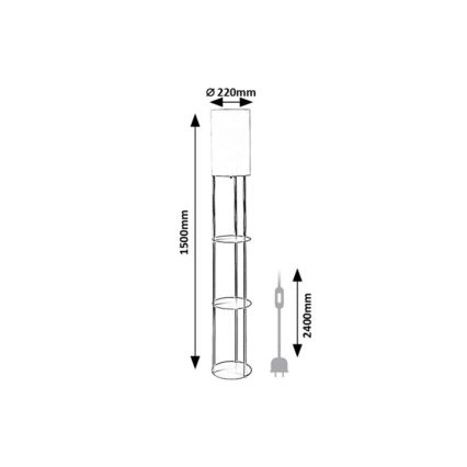 Rabalux - Lampadar cu polițe, 1xE27/40W/230V, bej
