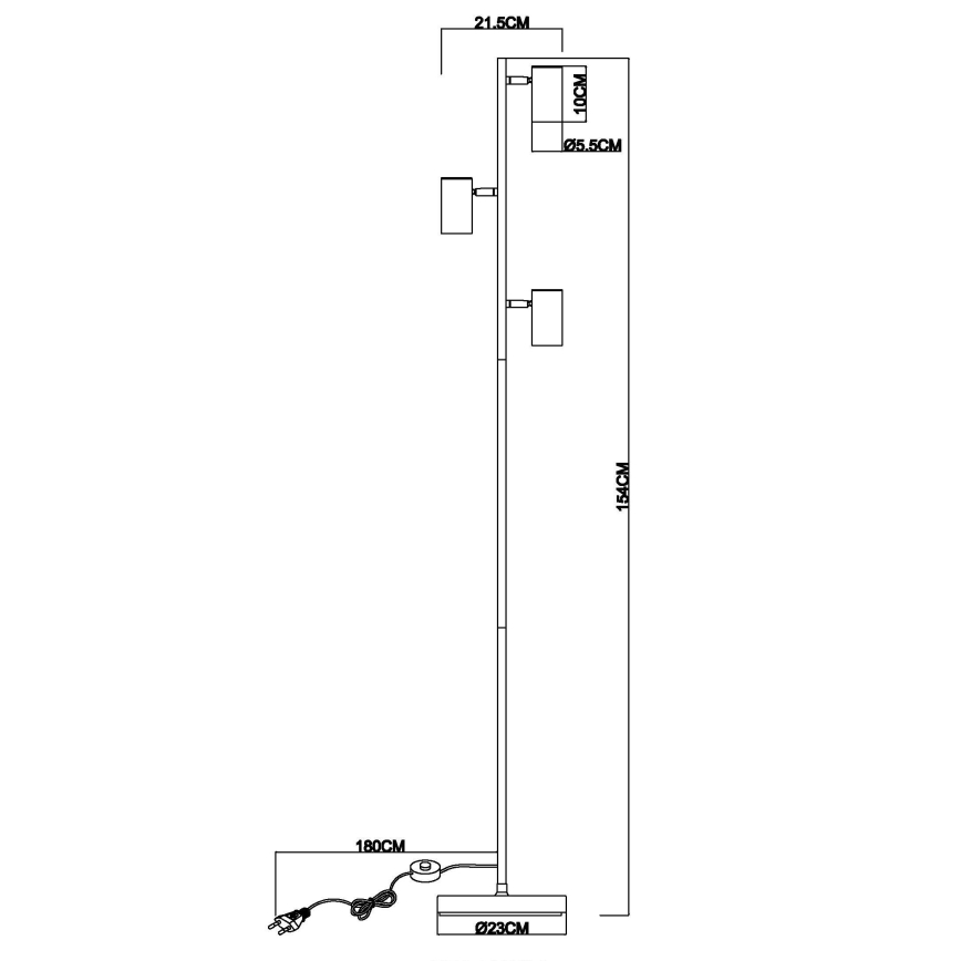 Globo - Lampadar 3x GU10/5W/230V, bej