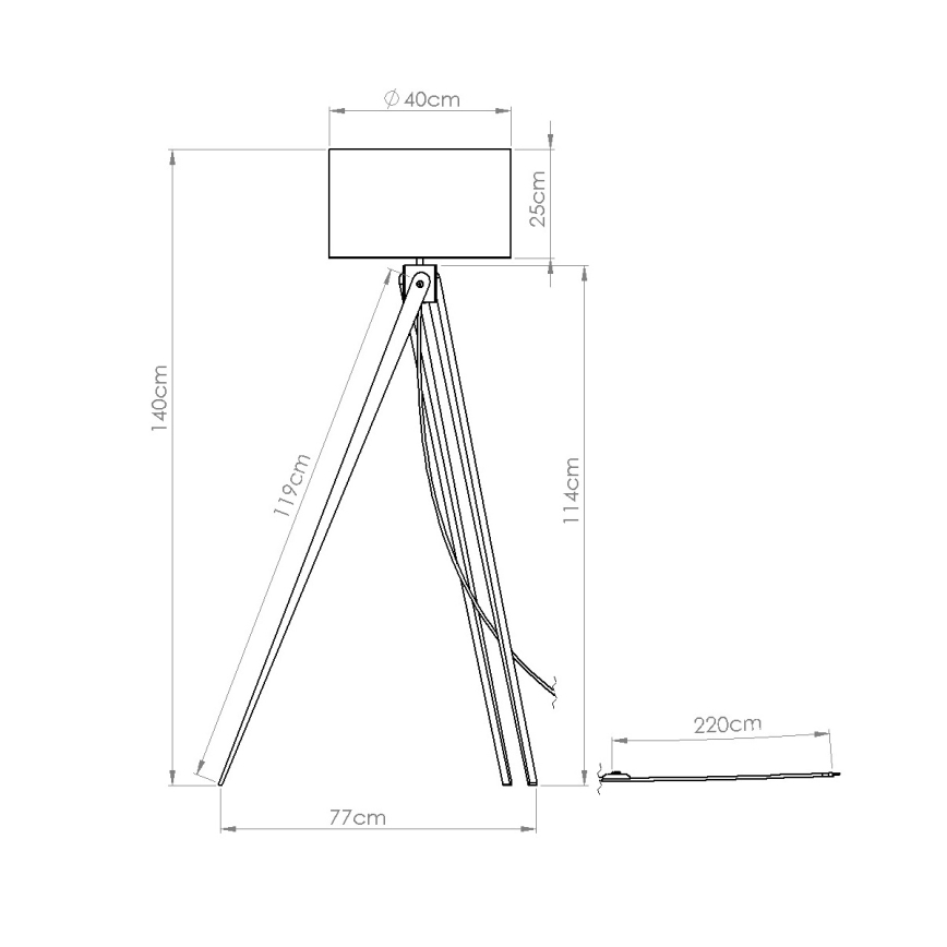 Lampadar NATT 1xE27/15W/230V albastru