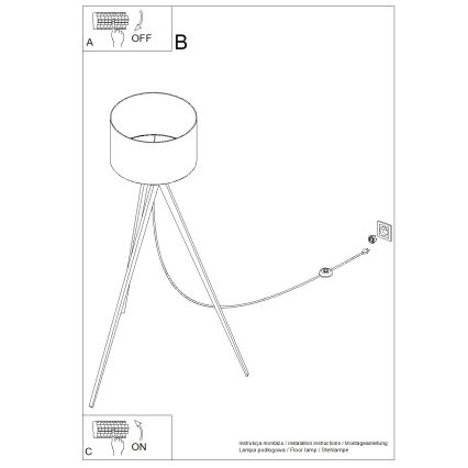 Lampadar NATT 1xE27/15W/230V albastru