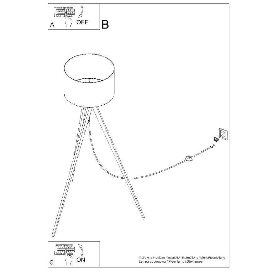 Lampadar NATT 1xE27/15W/230V albastru