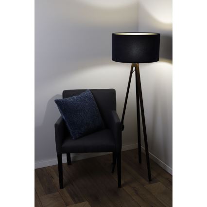 Lampă de podea STANDART 1xE27/60W/230V albastru/wenge