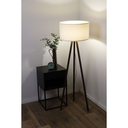 Lampă de podea STANDART 1xE27/60W/230V crem/wenge