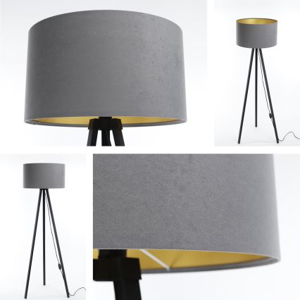 Lampă de podea STANDART 1xE27/60W/230V gri/wenge