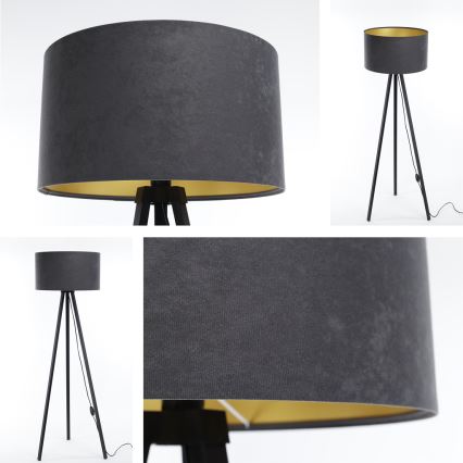 Lampă de podea STANDART 1xE27/60W/230V gri/wenge