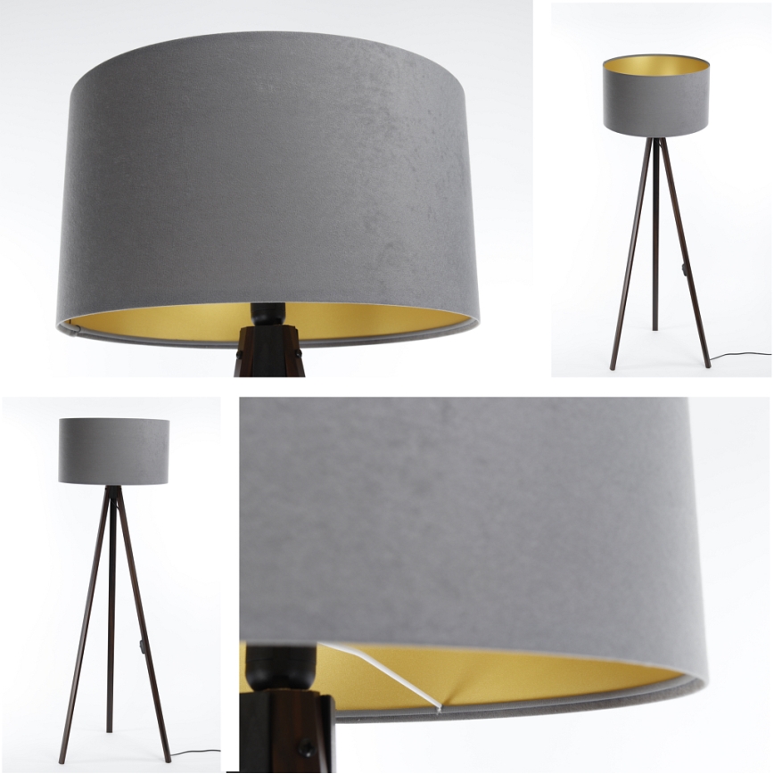 Lampă de podea STANDART 1xE27/60W/230V gri/wenge