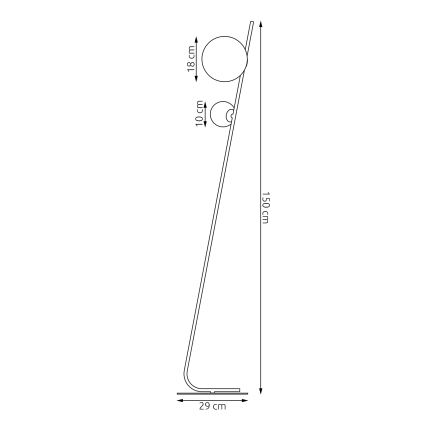 Lampă de podea TATU, 2x G9, 8 W, 230 V, bej
