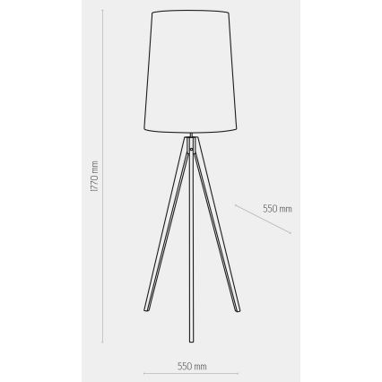 Lampă de podea WALZ 1xE27/25W/230V gri/lemn