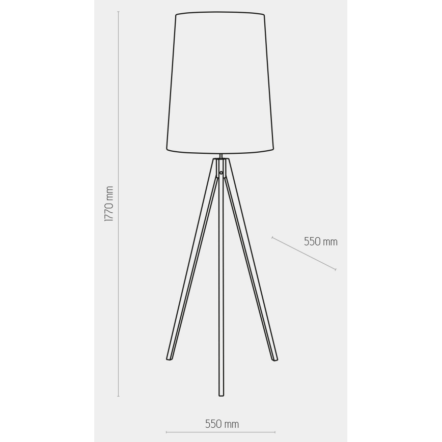 Lampă de podea WALZ 1xE27/25W/230V gri/lemn
